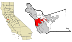 Alameda County California Incorporated and Unincorporated areas Hayward Highlighted